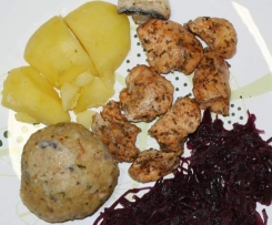 All-in-one-Gericht: Hähnchengeschnetzeltes mit Kartoffeln, Gemüse und Soße