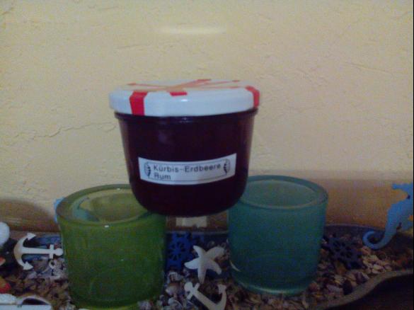 Kürbis Erdbeeren Marmelade