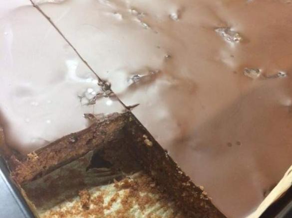 Variation von saftigem Schoko-Zucchini-Blechkuchen vegan <3 a la Sacher...