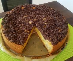 Birnen-Rahm-Kuchen mit Schoko-Nuss-Streusel
