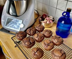 Schoko-Muffins (vegan und Zucker reduziert)