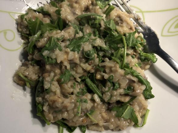 Champignonrisotto mit Walnüssen