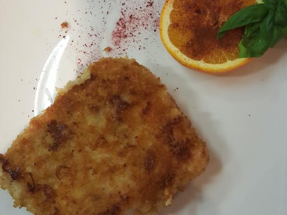 Gerrys feines Kabeljaufilet in einer selbst gemachten Würzpanade der etwas anderen Art