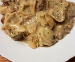 Tortellini-Champignon-Auflauf