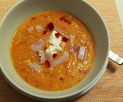 Maiscremesuppe mit Schinken