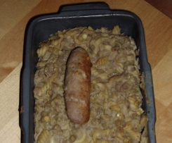 All-in-One: Sahnelinsen mit Nudeln