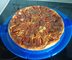 Tomatenquiche mit Mascarponecreme und Parmesanhaube (vegetarisch)