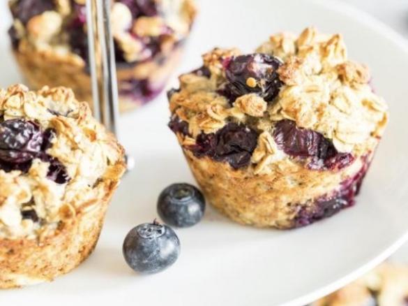 Frühstücks Muffins mit Heidelbeeren
