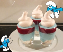 Geplatzter Schlumpf - Lustiges und leckeres Dessert