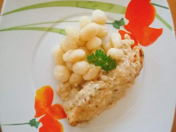 Zwiebel Sahne Hähnchen