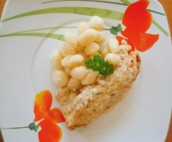 Zwiebel Sahne Hähnchen