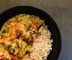 Reste-Curry (Gemüse-Curry mit Kokosmilch)