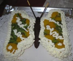 Schmetterlings-Obsttorte