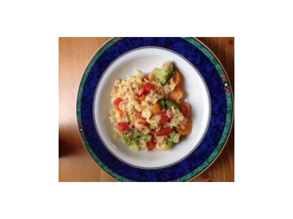 Bandnudeln an Gemüse-Schinken-Rahm (7* WW)