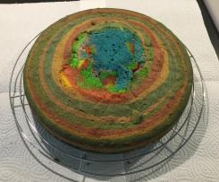Regenbogenkuchen für den Kindergeburtstag