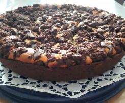 Krümelkäsekuchen mit Johannisbeeren (Variante Russischer Zupfkuchen)