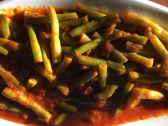 Grüne Bohnen / Taze fasülye yemeği