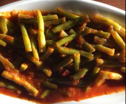 Grüne Bohnen / Taze fasülye yemeği