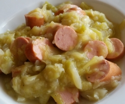 Spitzkohleintopf mit Bockwurst