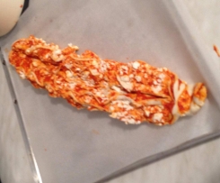 Brot mit Schafskäse und Ajvar perfekt zum Grillen