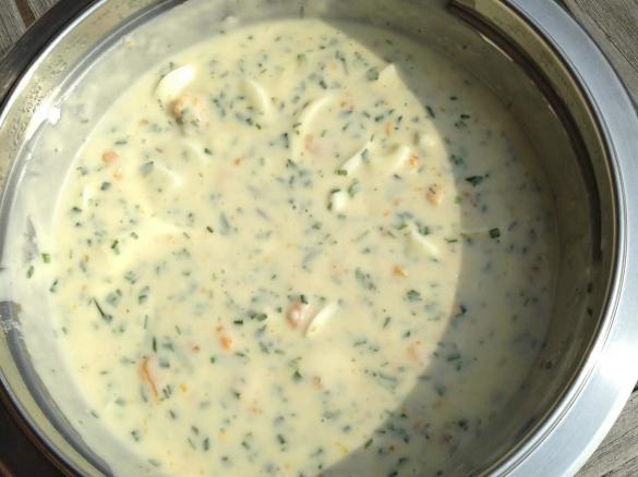 Schnittlauchsauce mit Eiern