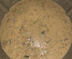 Käse-Lauch-Suppe, vegan