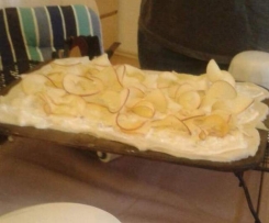 Süßer Flammkuchen mit Äpfeln 