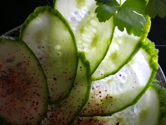 Gerrys einfacher Gurkensalat - trotzdem ein bißl anders ...