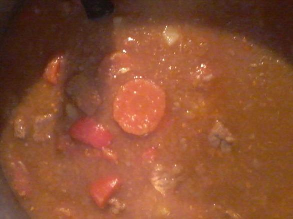 Lieblingsgulasch auf Toast