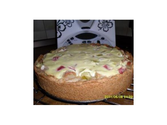 Rhabarberkuchen mit Guss (kalorienarm)