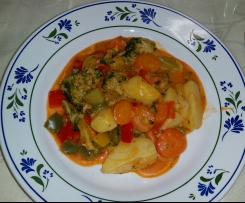 Variation Buntes Gemüseragout