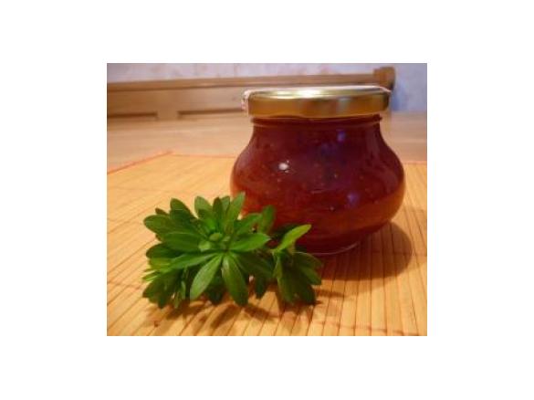 Erdbeer-/Waldmeistermarmelade