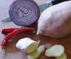 Exotische Süßkartoffel Suppe