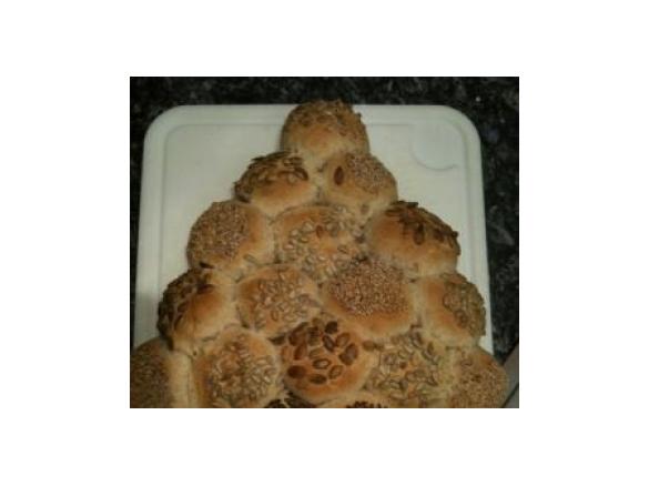 Brötchen Weihnachtsbaum