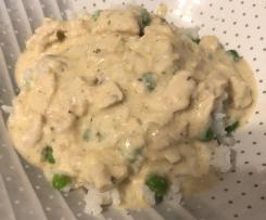 Variation Putengeschnetzeltes in Sahnesauce