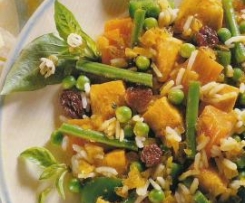 Variation von Indischer Reistopf