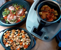 Gefüllte Riesenchampignons mit Hackfleisch All in one