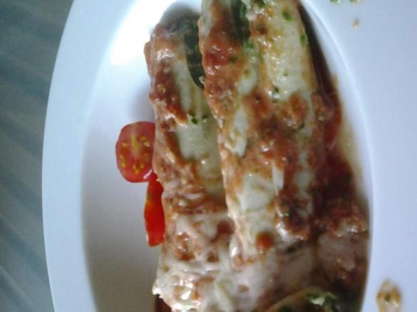 Cannelloni Spinat-Hack-Mozzarella Füllung