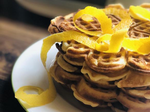 Zitronen Waffeln