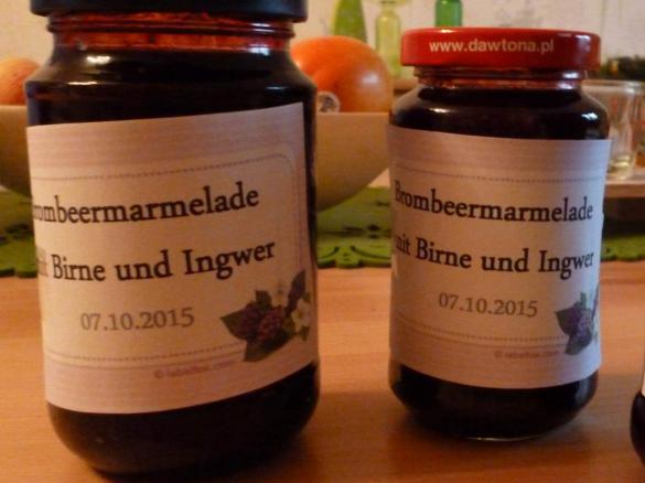 Brombeerkonfitüre mit Ingwer und Birne