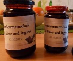 Brombeerkonfitüre mit Ingwer und Birne