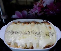 Hackfleisch -Pfannkuchen überbacken