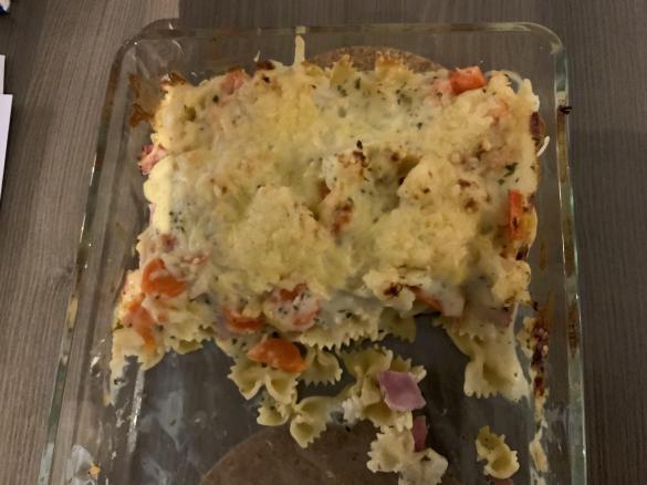 Nudel-Gemüse-Schinken Auflauf