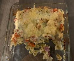 Nudel-Gemüse-Schinken Auflauf