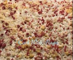 Flammkuchen herzhaft und auch eine süße Variante