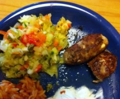 Hackfleischröllchen mit Feta und Minze