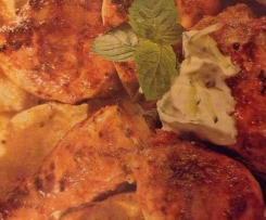 Tandoori-Chicken mit Gurken-Raita