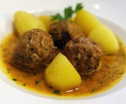 Hack-Fleisch-Bällchen (Mini-Frikadellen) spanische Art in Sherry-Sauce