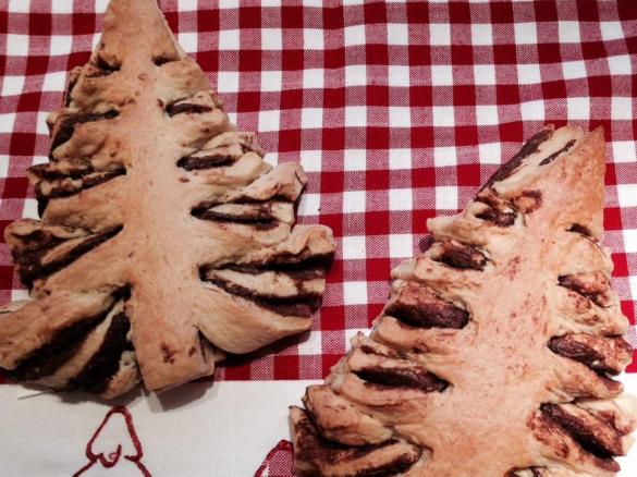 Weihnachtsbäume - Tannenbäume mit Nutella Füllung