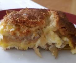 Apfelkuchen mit Vanillepudding